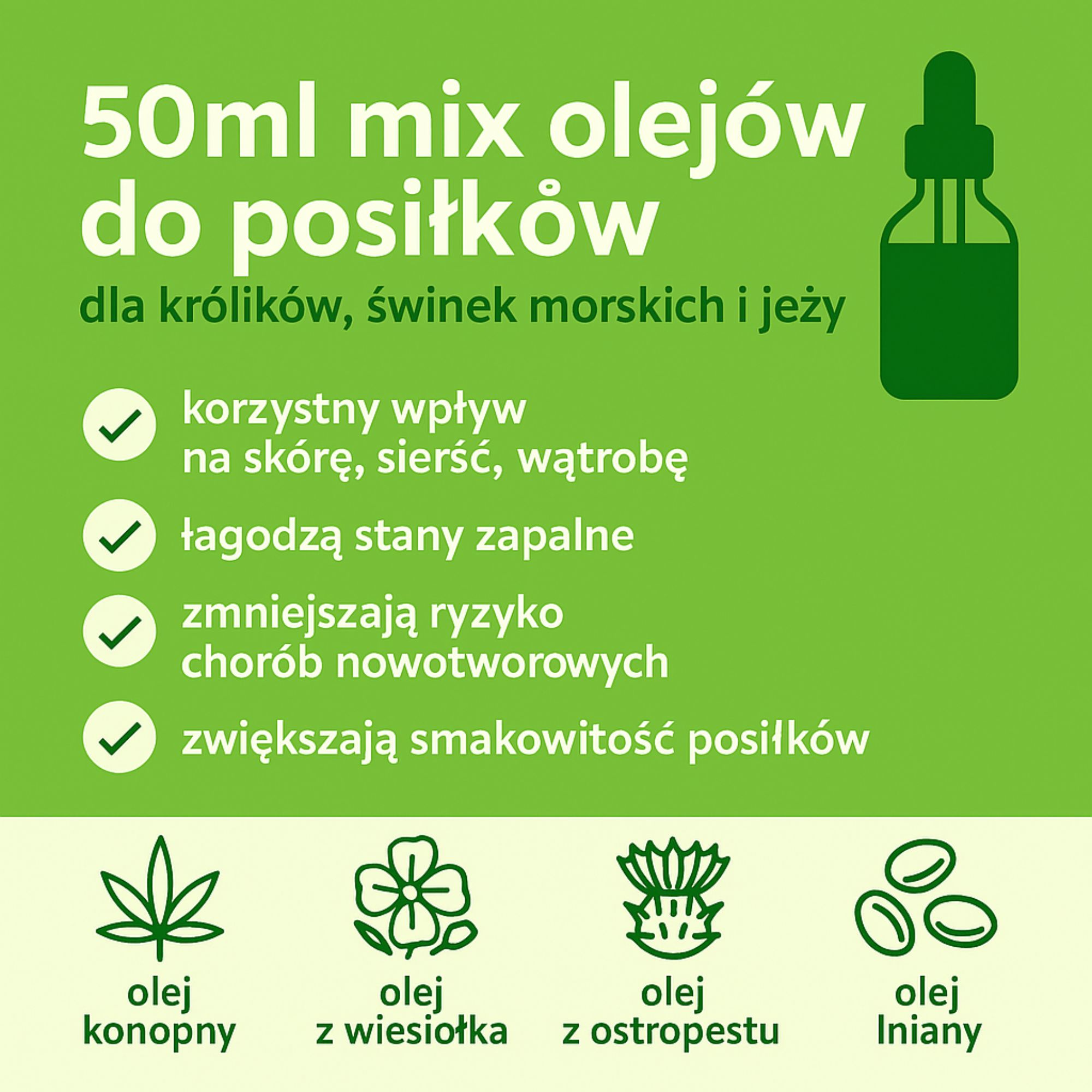 mix olejów niefiltrowanych dla małych zwierząt
