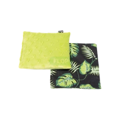 Poducha i dach w liście na czarnym tle do domku z dachem - hamakiem dla małych zwierząt domowych