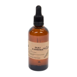 Olej z łososia 100% dla jeża 100ml w buteleczce z pipetą FLOP