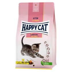 300g Happy Cat Kitten drobiowa karma odpowiednia dla młodych jeży afrykańskich (malutkie chrupki)