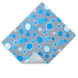 Vetbed® Non-Slip L (100x150cm) - turkusowe koła na szarym tle