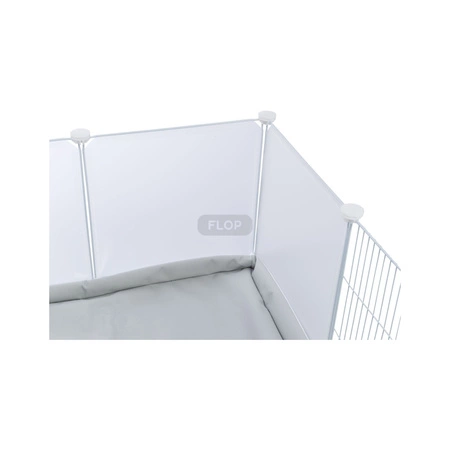 Wybieg domowy z podłogą dla świnek morskich, jeży i królików, biały 140x35x70cm