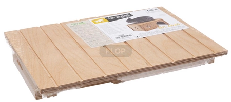 Uroczy prążkowany domek ze sklejki M