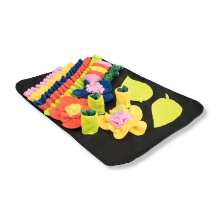 Kwiatowa łąka - plac zabaw i mata węchowa 73x53cm dla jeży afrykańskich