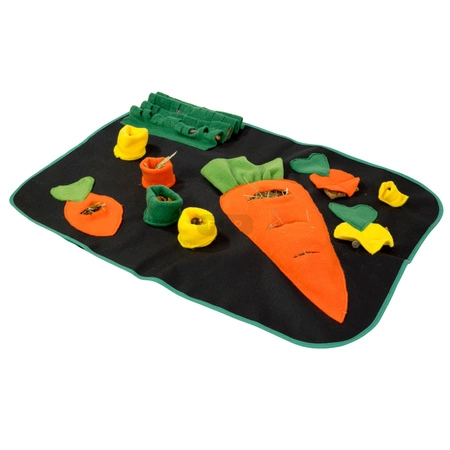 Marchewkowe pole - plac zabaw i mata węchowa 73x53cm dla jeży afrykańskich