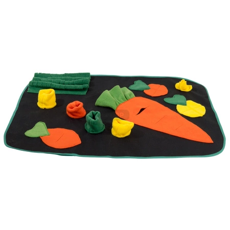 Marchewkowe pole - plac zabaw i mata węchowa 73x53cm dla jeży afrykańskich