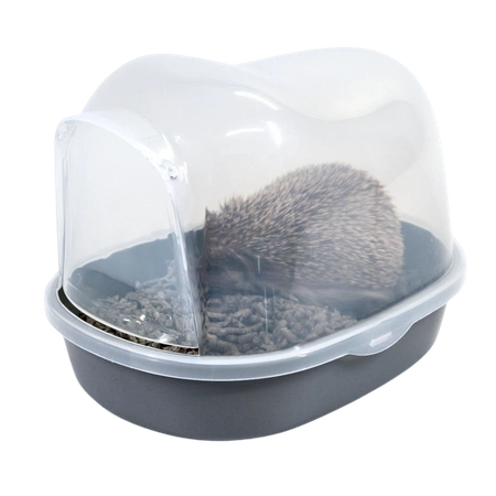 Plastikowa toaleta / kąpielówka z drzwiczkami dla jeży